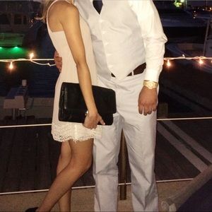 B. Makowsky Black leather Clutch Bag